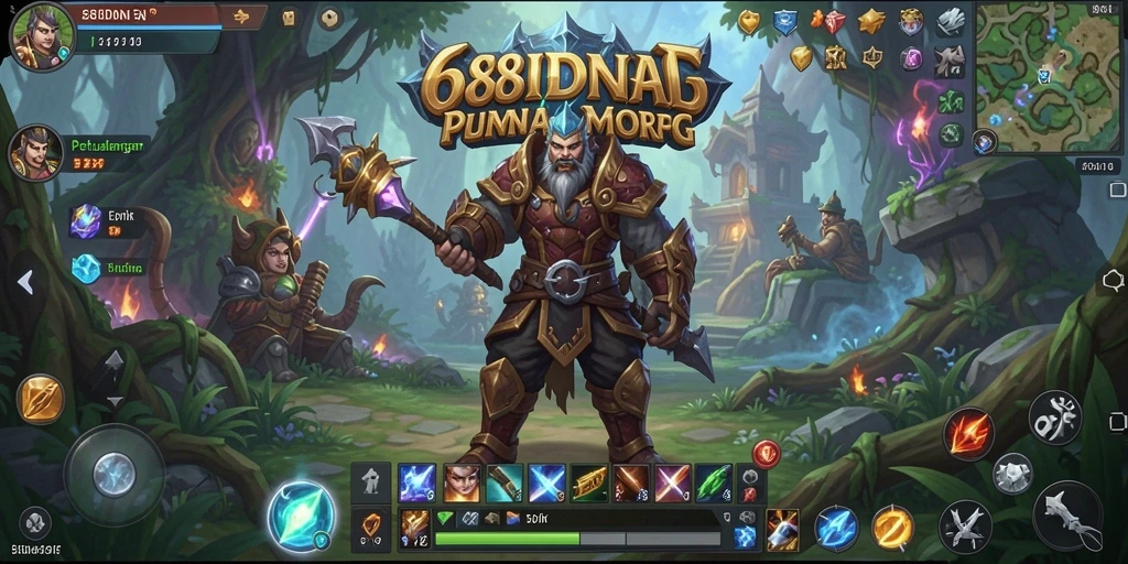 Menampilkan aksi seru dalam game MMORPG 68IDN.