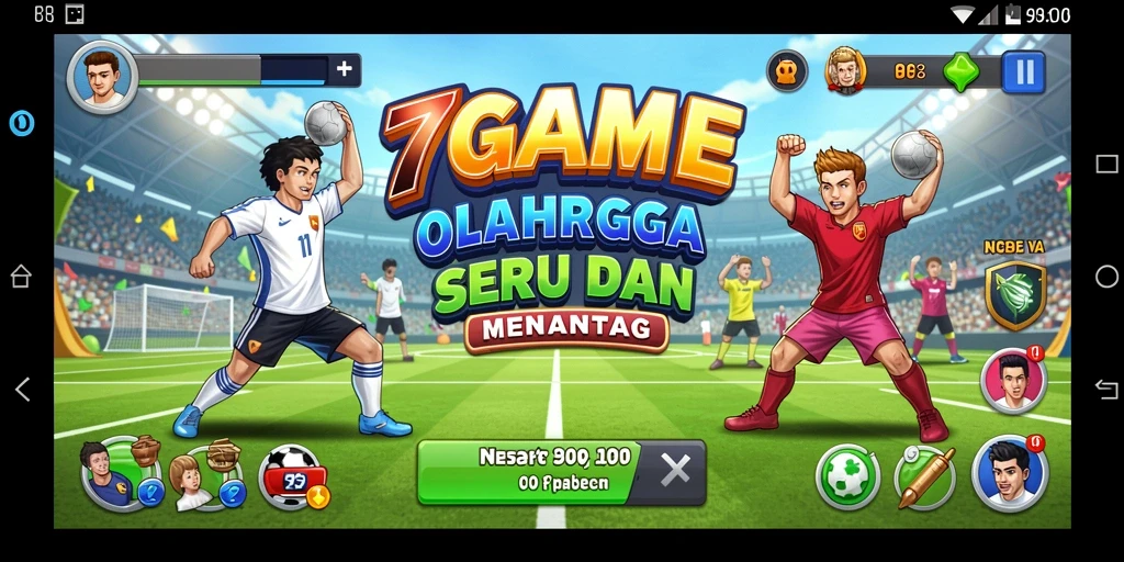 Tampilan gameplay seru di 7GAME dengan aksi olahraga menyenangkan.