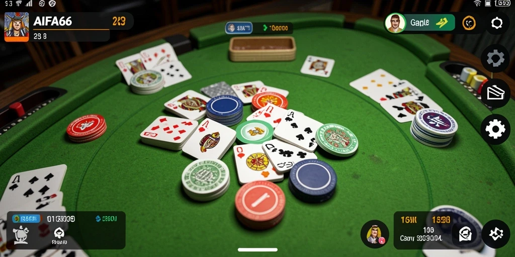 Tampilan gameplay Gaple yang seru di AIFA66.