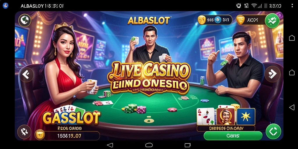 Tampilan gameplay Live Casino yang mendebarkan dan interaktif.