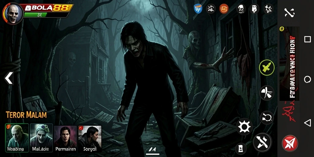 Tampilan gameplay menegangkan saat menjelajahi tempat angker.