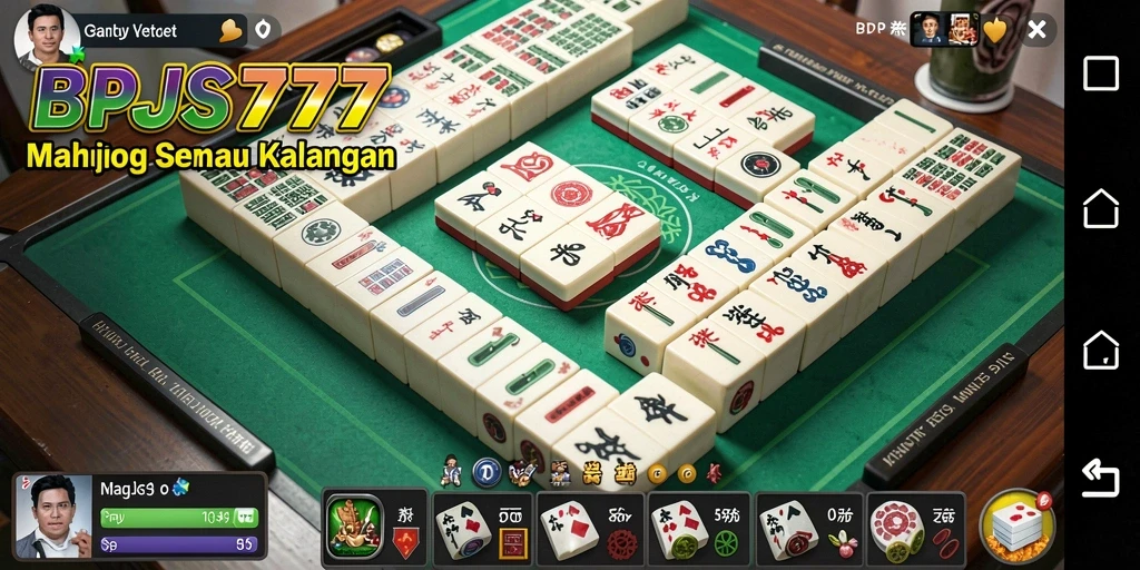 Tampilan gameplay menawan dari BPJS777 dengan berbagai tile Mahjong.