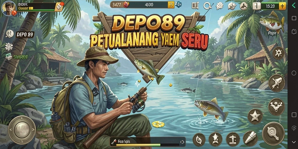 Tampilan gameplay DEPO89 dengan aksi memancing yang menarik.
