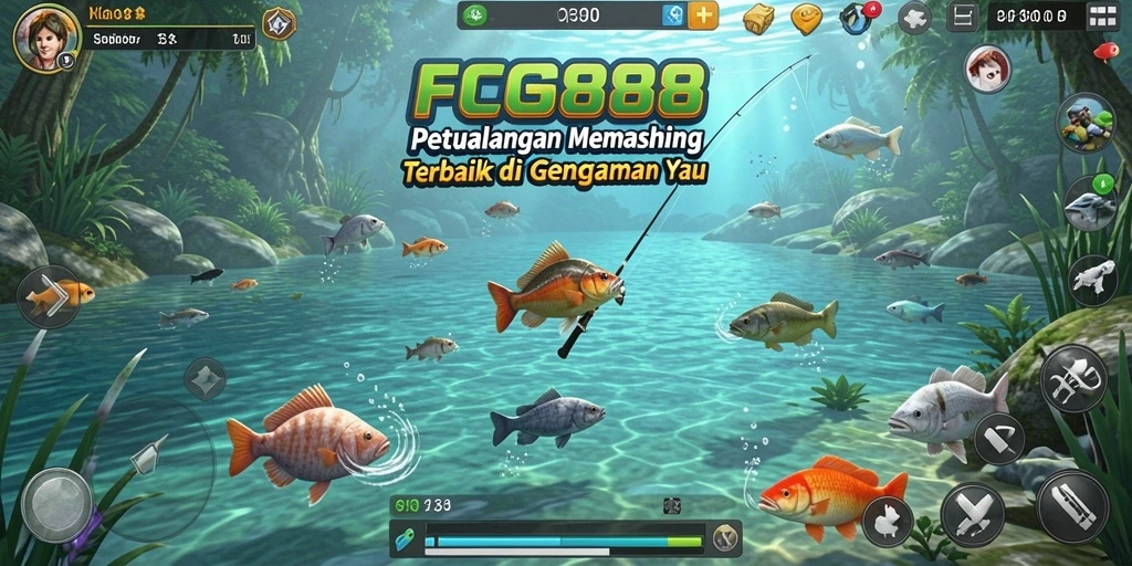 Tampilan gameplay menakjubkan dari FC888 dengan suasana memancing yang realistis.