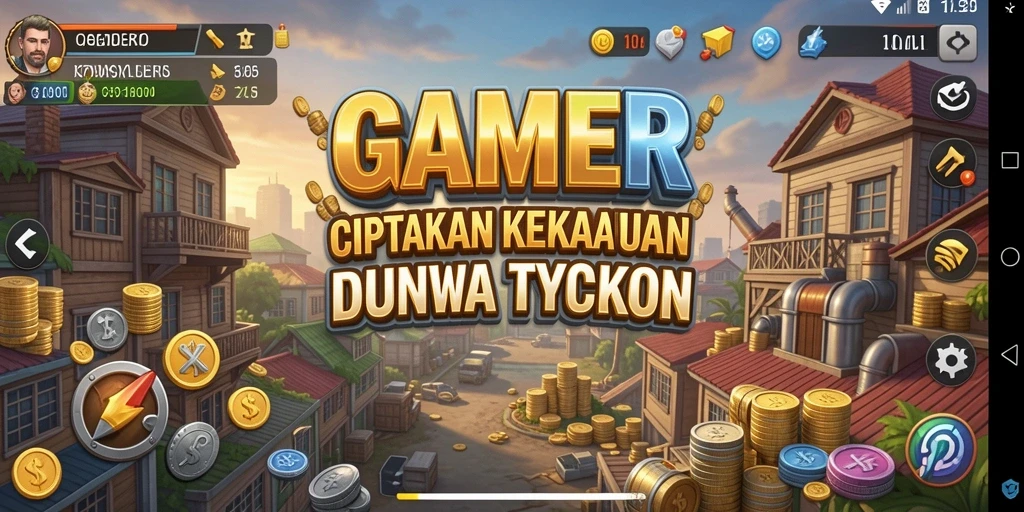 Screenshot utama GAMERP menampilkan gameplay seru dalam membangun bisnis Tycoon.