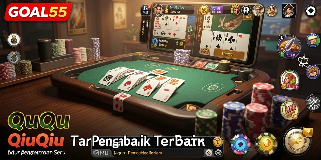 Screenshot GOAL55 menampilkan serunya permainan QiuQiu.
