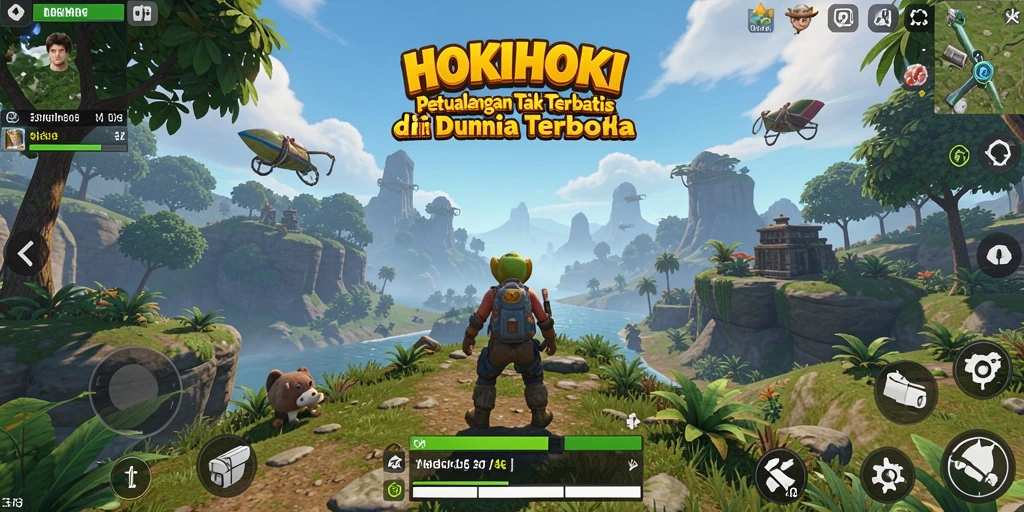 Tampilan gameplay HOKIHOKI yang menawan dan penuh petualangan.
