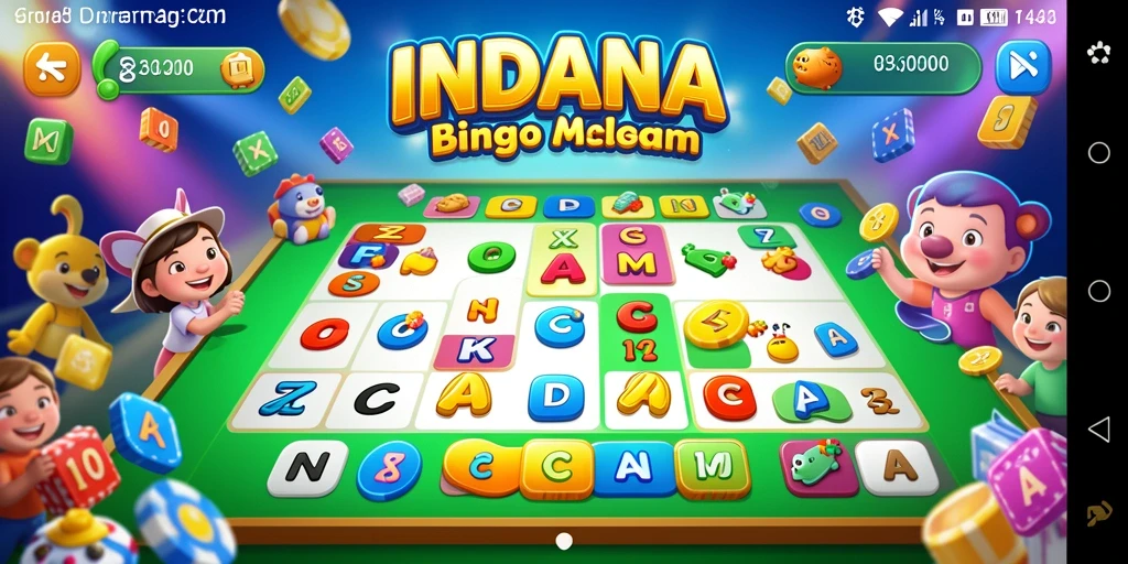 Tampilan gameplay seru dalam aplikasi Bingo INDAAA.