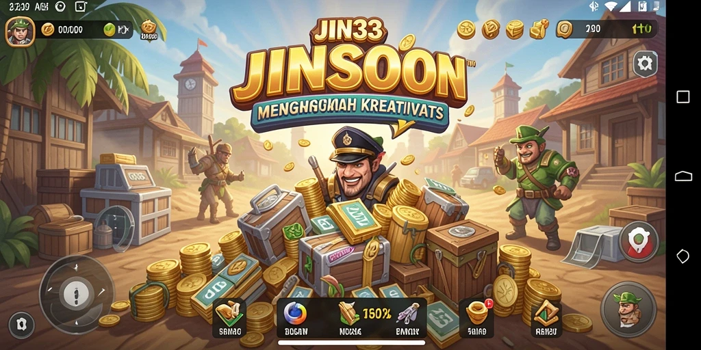 Tampilan gameplay JIN33 yang menggambarkan suasana bisnis Tycoon yang dinamis.