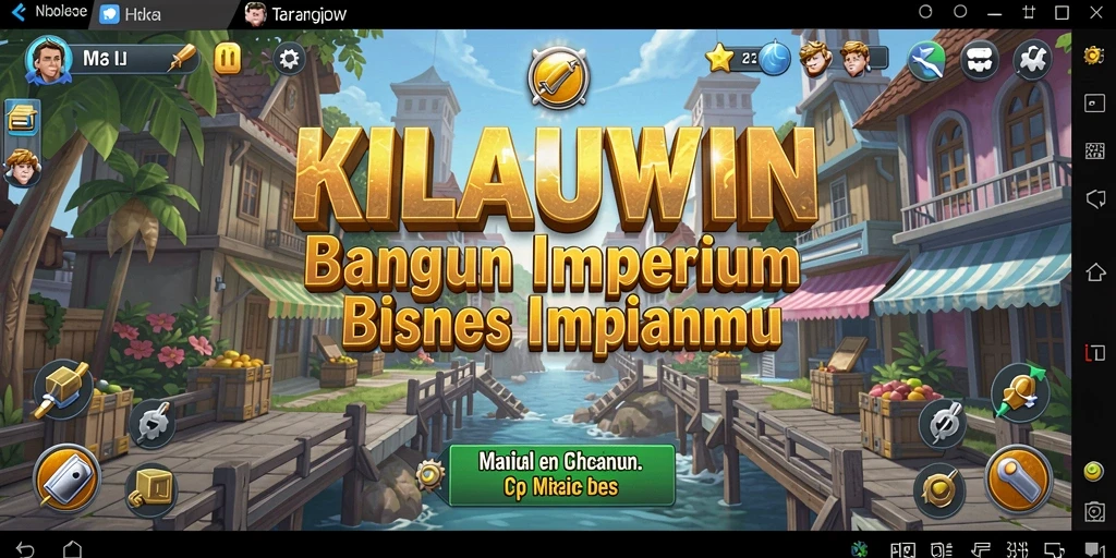 Tampilan gameplay seru dari KILAUWIN yang menampilkan strategi bisnis.