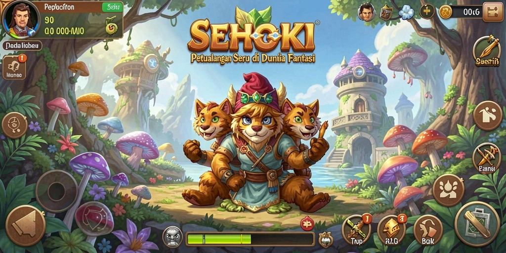Gameplay SEHOKI menampilkan petualangan epik yang mendebarkan.