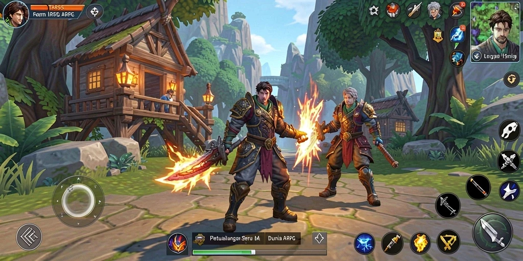 Tampilan gameplay seru dengan pertarungan epik di TAR555.