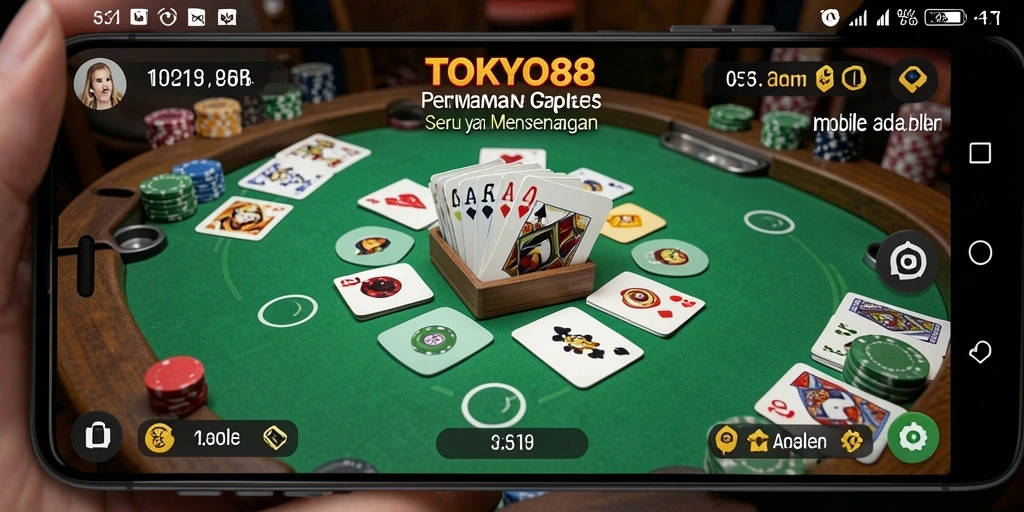 Tampilan gameplay seru dari TOKYO88 saat bermain Gaple.